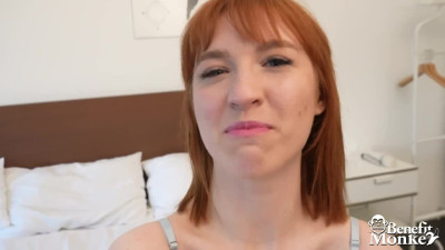 Beautiful tall redhead Lilly Mays gets stuffed