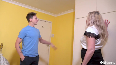 Andrea Ann - The young boy negotiates a discount with his dick from the landlady