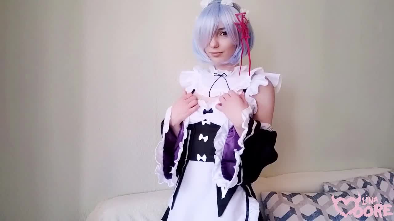 Lina Moore - Rem (Re;zero) Fucking her Pussy with a Dildo - ePornhubs