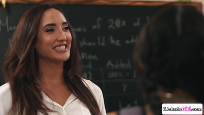 Mum joins me pleasing my lesbian teacher