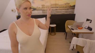 Tommy Wood - Big Boobs Curvy Blonde Pornstar Complains about Noisy Neighbor in Hotel
