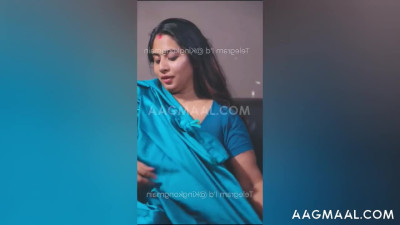 Nila Nambiar In Blue Saree Uncut (2024) Tamil Hot Short Film
