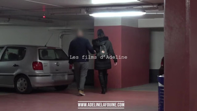 Adeline Lafouine - Bukkake In A Public Parking